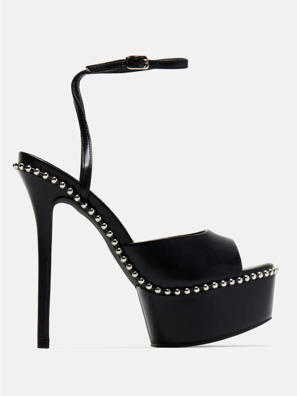 Fashion Nova Black Pearl Trim Platform Stiletto Heels | Women’s Size 7.5 |